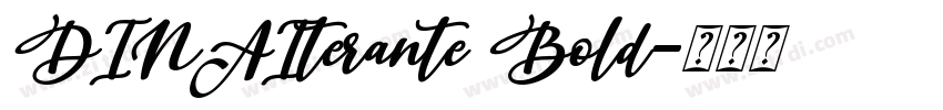 DINAIterante Bold字体转换